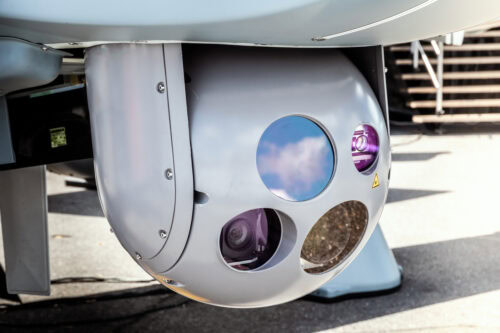 Camera sensor pods on surveillance drone